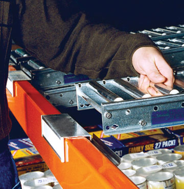installing Unex Span Track Carton flow